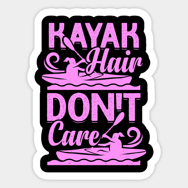 Kayak Hair Don't Care Kayaking Girl Gift Sticker by Dolde08